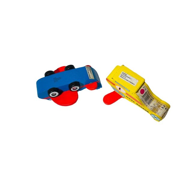 DGI Rescue Team Set of 2 Wooden 4” Toys Yellow Helicopter Blue Airplane Ages 2+ - Picture 4 of 7